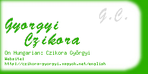 gyorgyi czikora business card