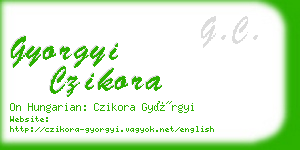 gyorgyi czikora business card